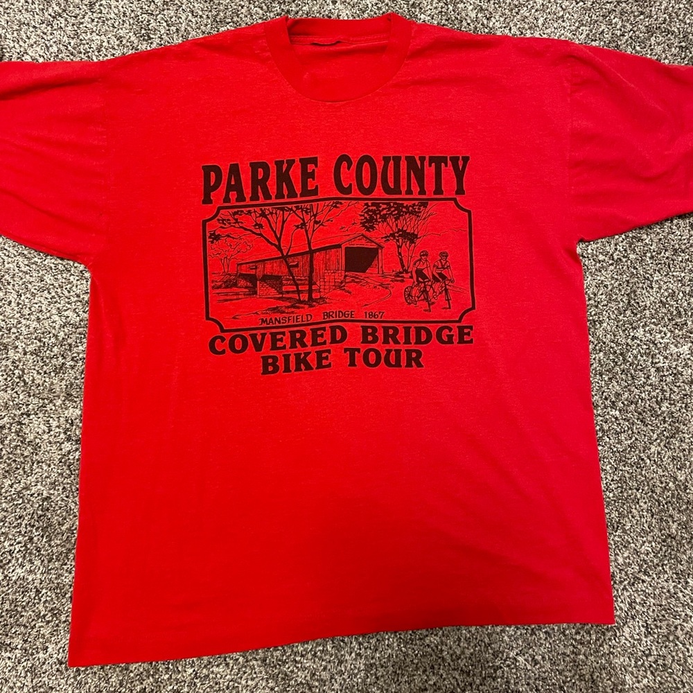 Vintage Parke County covered bridge bike tour